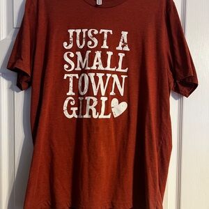 Bella Canvas Womens Graphic Tee in Rust